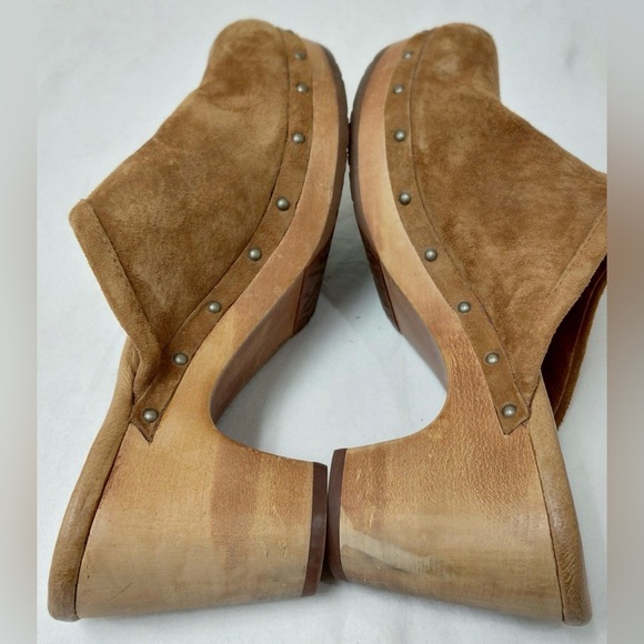 UGG Women's Brown Suede Leather Clogs, Size 8 - Picture 4 of 6